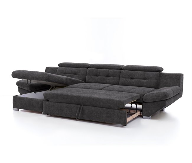 Chaise longue convertible en cama ETERNITY Antracita