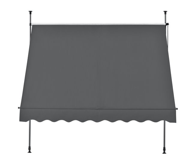 Toldo articulado con armazón enrollable 250x118 Gris