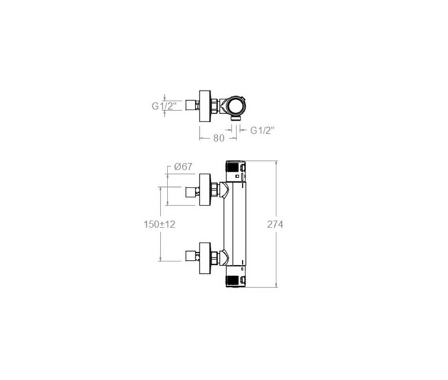 Grifo de Ducha Termostático con Sistema de Ahorro de Agua Cromo