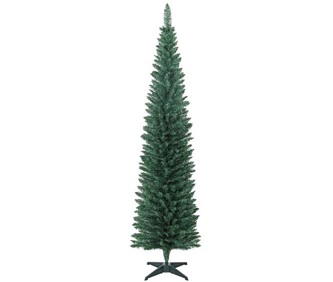 Árbol de Navidad Plástico, Metal HOMCOM, hogar - decoración Verde