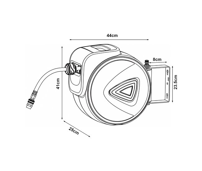 Enrollador de mangueras de aire comprimido Nassau PVC Gris