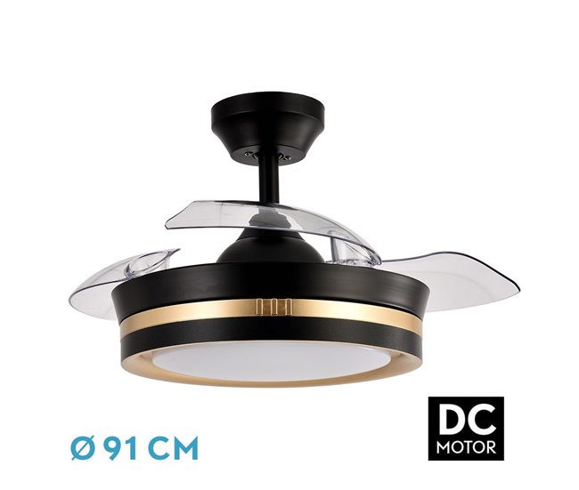 Ventilador De Techo Metal Serie Viper Dorado