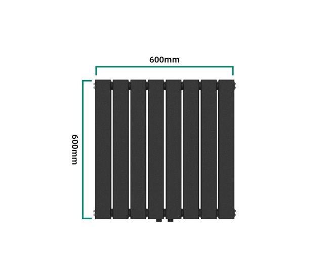 Radiador de panel Nore de Diseño doble capa plano acero Negro