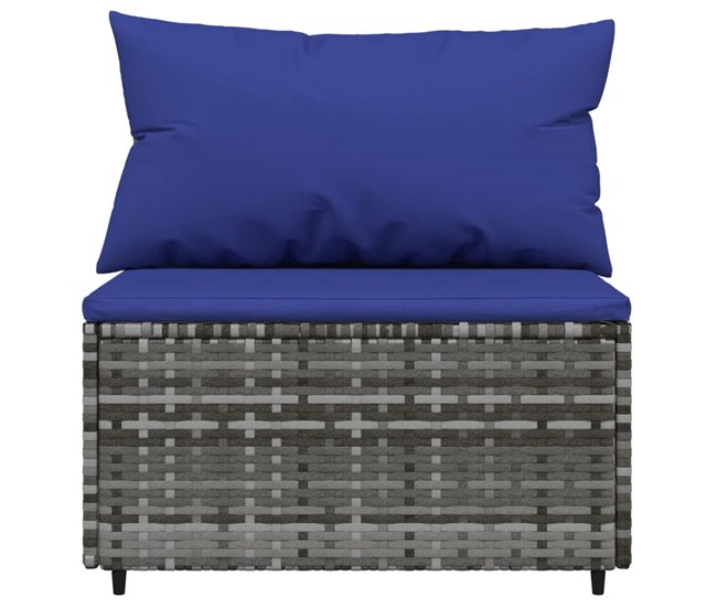 Juego De Muebles De Jardín Gris Azul