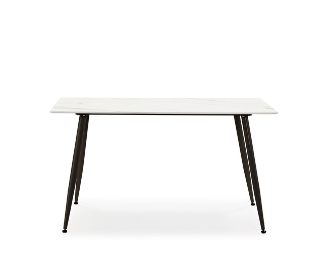 Set de 1 mesa y 4 sillas MINKA Blanco/ Gris