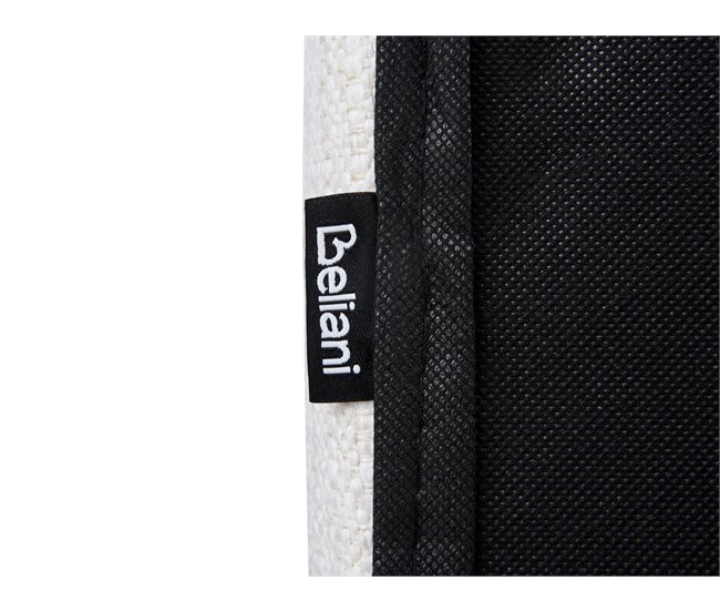 Beliani Cama con almacenaje Poliéster LAGORD 180x214 Crema