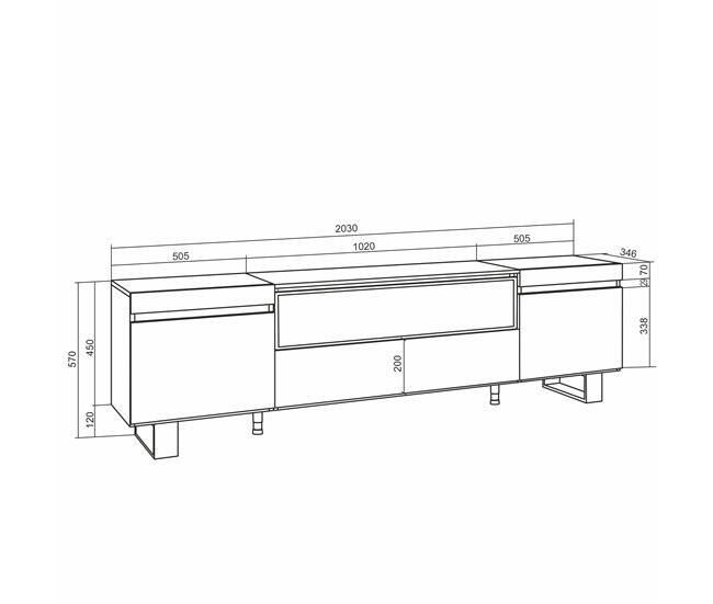 Mueble TV 200 Blanco