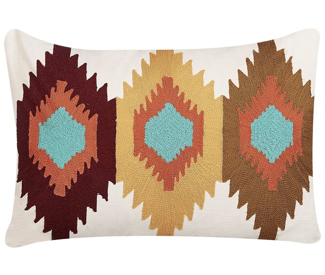 Beliani Cojín decorativo DANAPUR Multicolor