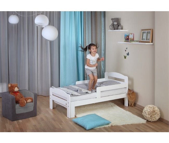 YappyGrow cama infantil extensible 60x194 Blanco