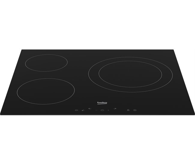 Conjunto placa vitrocerámica+horno multifunción BEKO BBSE12122XD Negro
