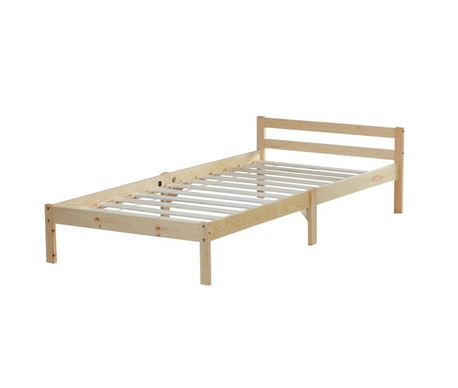 Cama individual persona 96x206 Marron