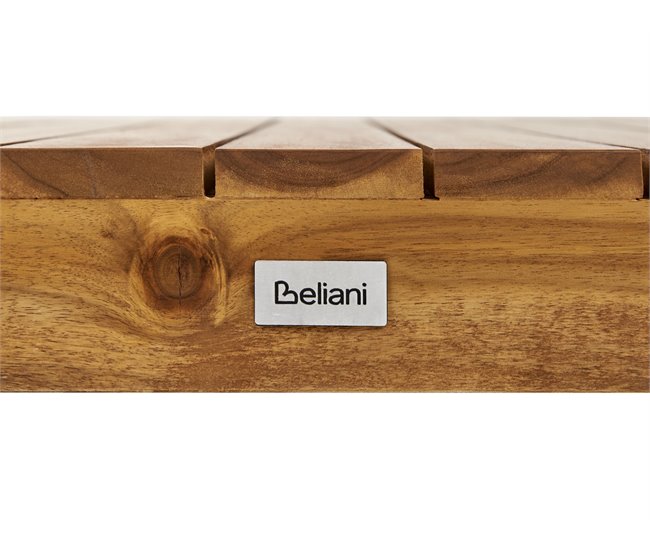 Beliani Mesa de jardín MARETTIMO Madera Clara