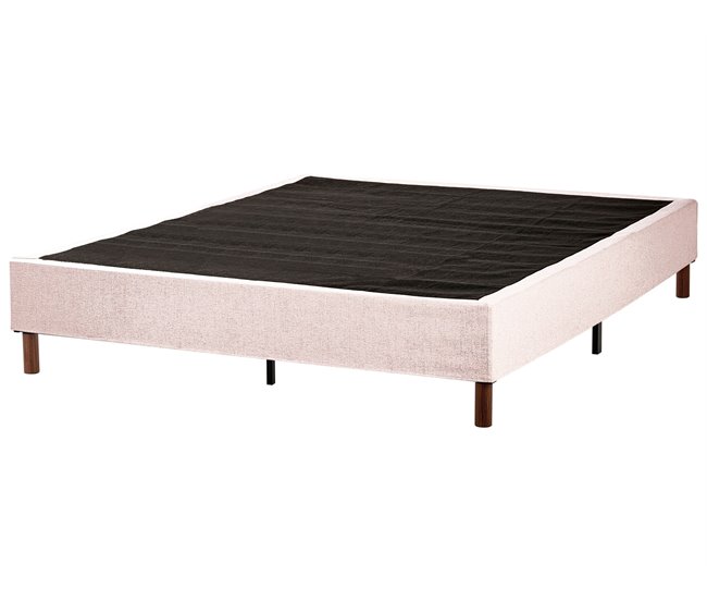 Beliani Cama sin cabecero Poliéster COUNTESS 160x200 Beige