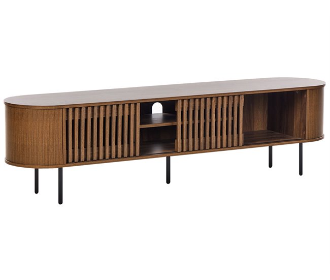 Beliani Mueble TV TAROON Madera Oscura