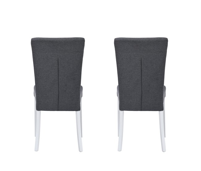 Pack de 2 sillas de comedor BRIGHTON  Gris Oscuro