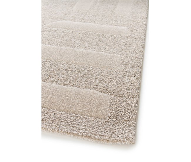 Alfombra con diseño geométrico y relieve CALEDONIA - ATTICGO 160x230 Beige
