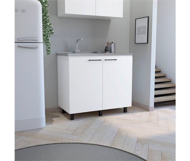 Fregadero de Cocina Nápoles, con 2 puertas Blanco