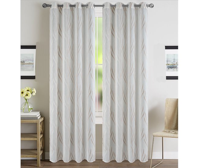Visillo ACARNAS 140x260cm color blanco Blanco