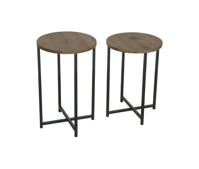 Mesa de centro de madeira 35x35 Negro