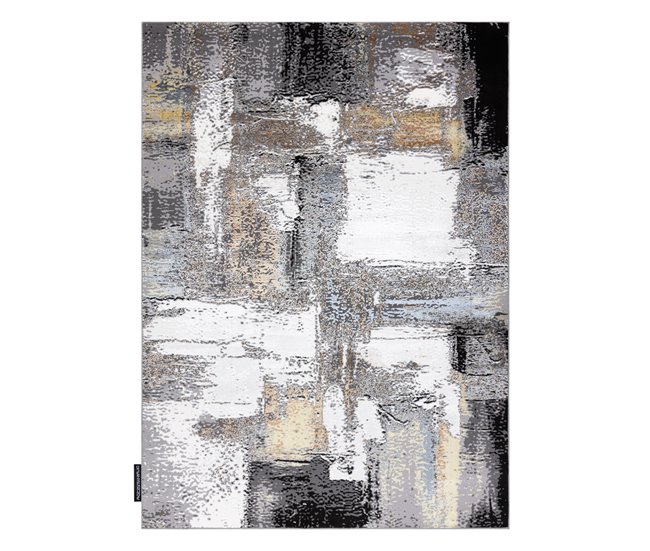 Alfombra DE LUXE moderna 633 Abstracción - Structural 140x190 Crema