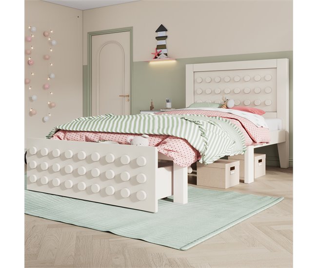 Camas infantiles 95x200 Blanco