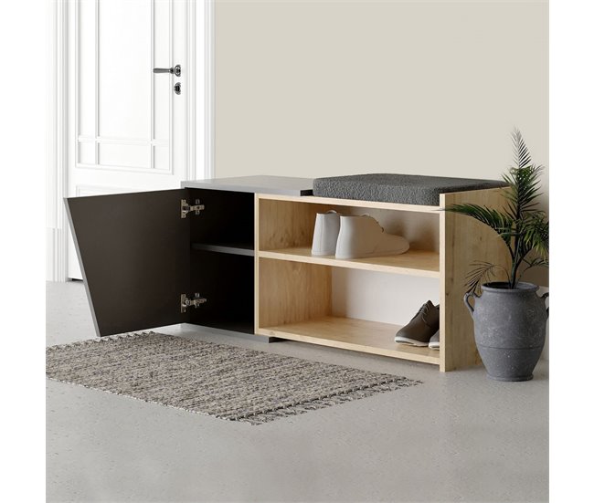 Banco FIONA 104x47 Gris/ Madera