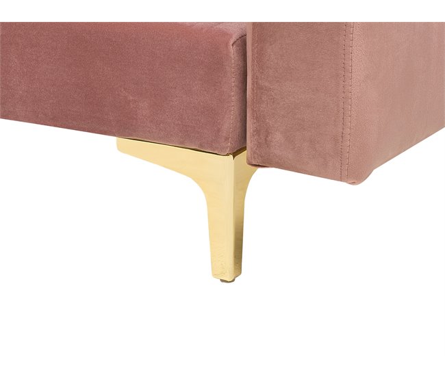 Beliani Sofá modular Terciopelo ABERDEEN Rosa