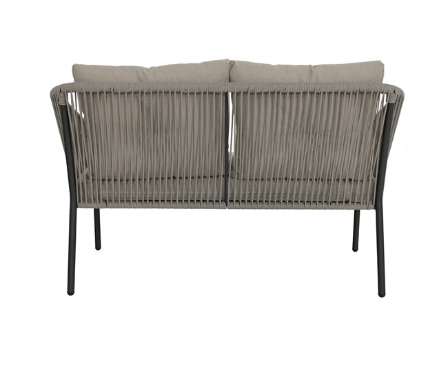 Set jardín MIKA sofá 2 plazas, 2 sillones y mesa de centro Beige