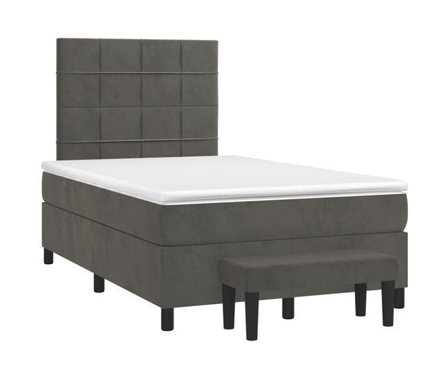 Cama box spring 120x200 Gris Oscuro