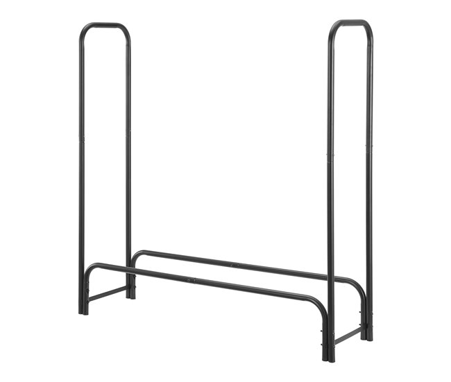Soporte para leña Kwethluk acero Negro