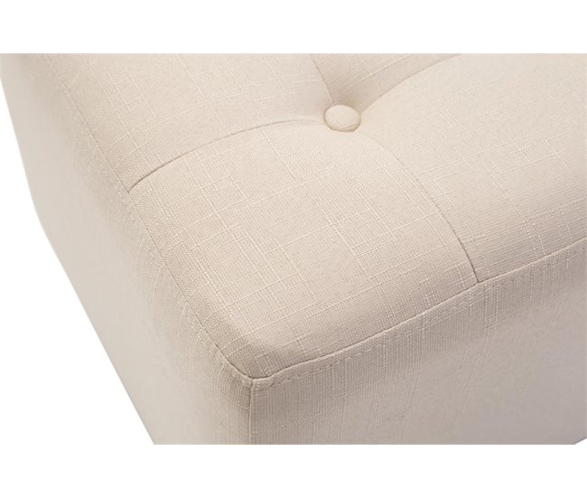 Set de 2 Taburetes Puff Pharao en tela Crema