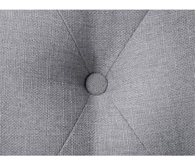 Beliani Cama con somier Poliéster BORDEAUX 221x169 Gris Claro