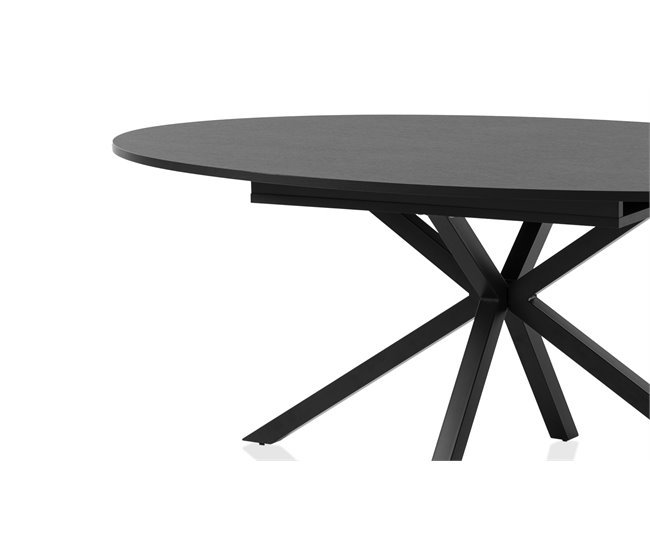 Mesa de comedor oval color negro EMILY Negro