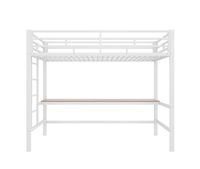 Cama alta para niños 94x204 Blanco