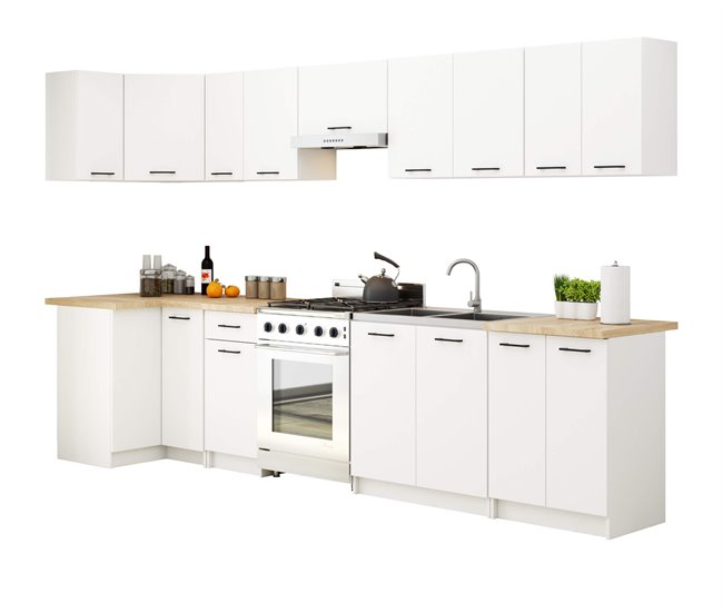 Armario de Cocina Independiente OLIWIA AKORD con 2 estantes 90 Blanco