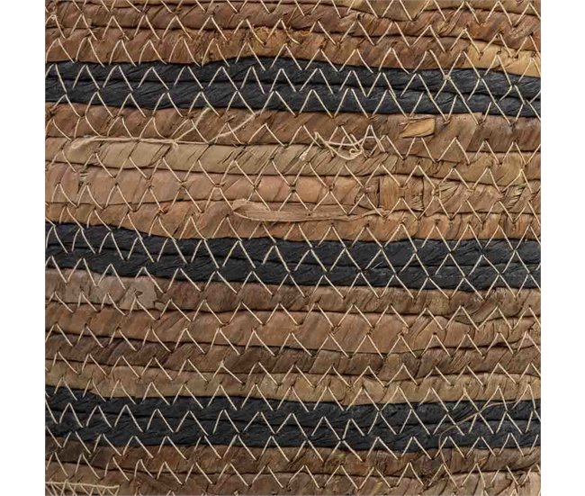 Cesto de fibra de hoja de banana y cuerda trenzada de papel Marron