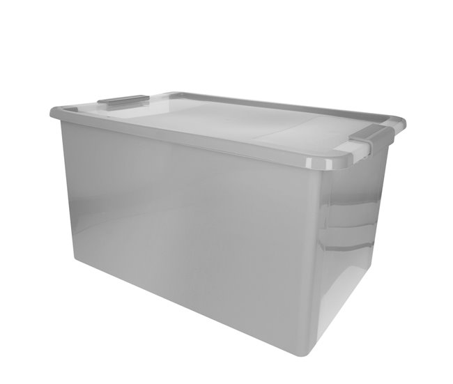 Curver Caja de almacenaje con tapa Bi-Box 40L Gris