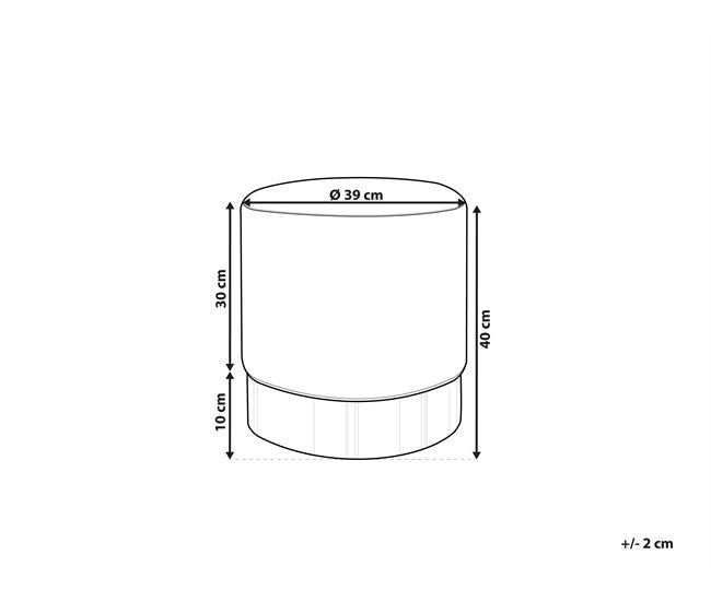 Beliani Puf SOPHIA Azul Marino