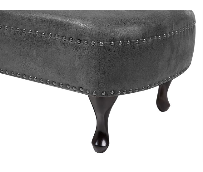 Beliani Chaise longue izquierdo Gamuza sintética NIMES Gris Oscuro