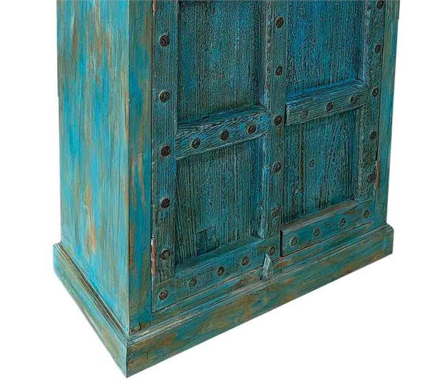 Armario de madera acabado artesanal Azul