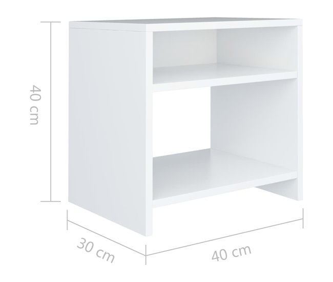 2 mesitas de noche 40 Blanco