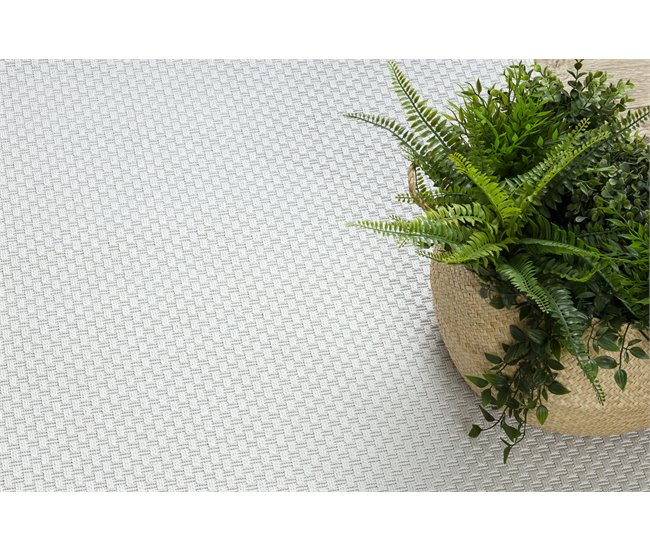 Alfombra MIMO 6272 sisal exterior 180x270 Blanco/ Gris