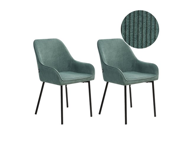Beliani Silla de comedor LOVERNA Verde