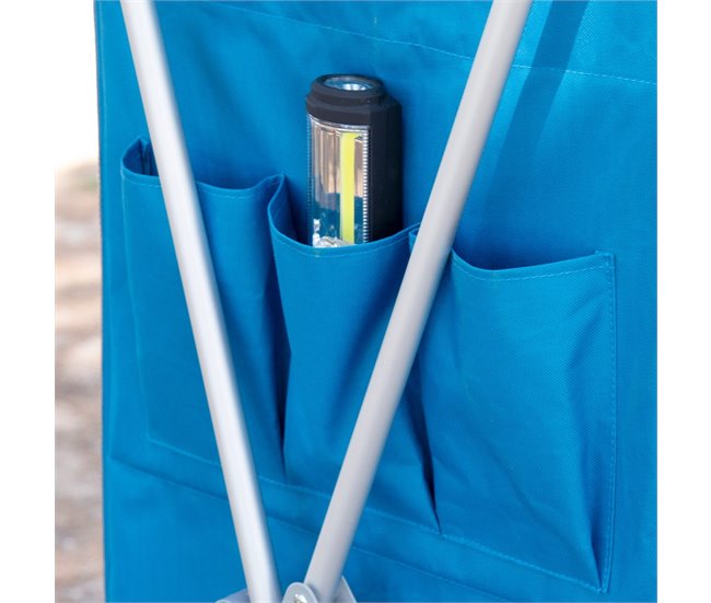 Aktive Armario de tela plegable camping c/4 niveles Azul