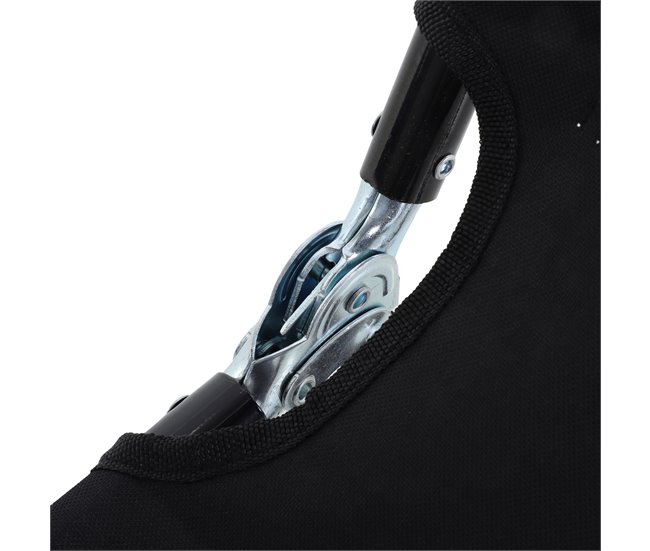 Tumbona Plegable Acero y Tela Oxford Outsunny Negro