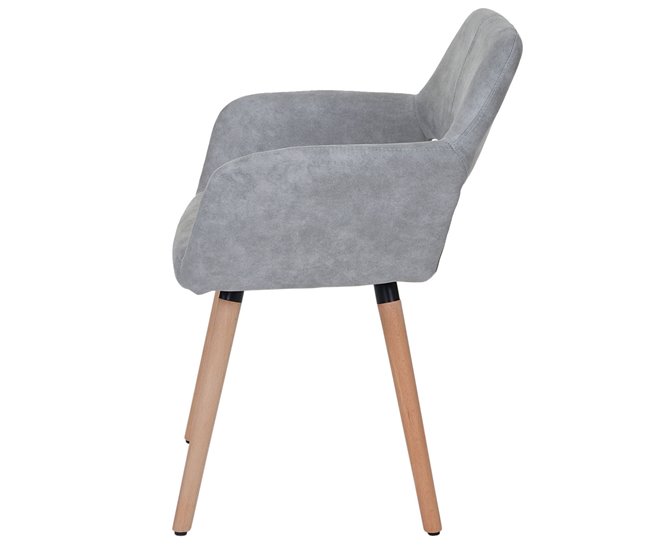 Escritorio de visita silla comedor sin ruedas diseño retro Gris