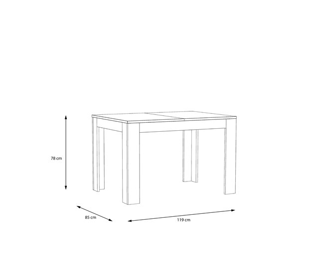 Mesa de comedor extensible roble MONTREAL Roble