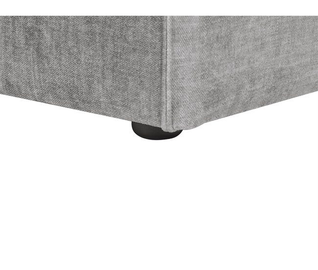 Beliani Chaise longue derecho Poliéster HELLNAR Gris