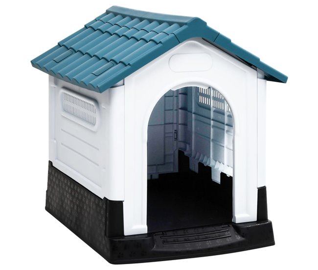 Conforama vidaXL Caseta para perros polipropileno azul 57x68x66 cm