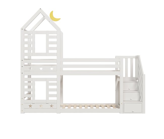 Cama litera 96x257 Blanco